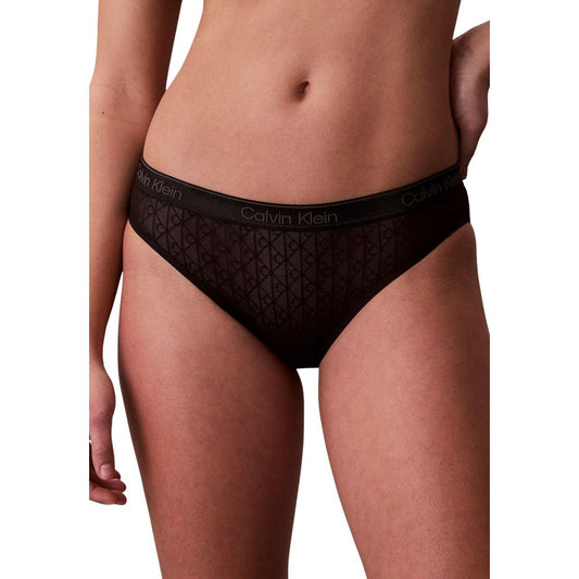 Underpants by Calvin Klein Underwear for women in lycra & nylon black, patterned & monogram features an nuanced silhouette, showcasing the refined Women's Lycra & Nylon Underpants design with a nuanced cut for a premium look.