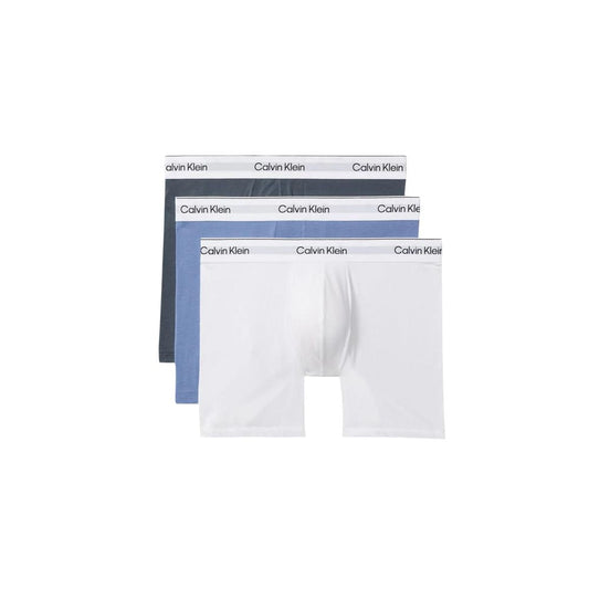 Underwear Boxer Briefs by Calvin Klein Underwear for men in stretch cotton blue features an contoured silhouette, artfully capturing the essence of the contoured Men's Stretch Cotton Underwear Boxer Briefs design for a sophisticated look.