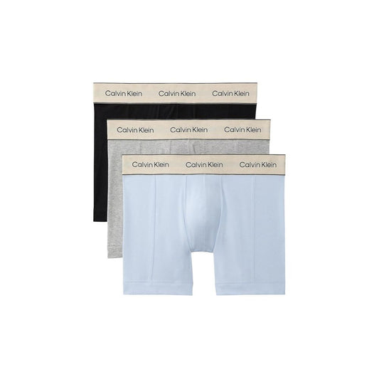 Underwear Boxer Briefs by Calvin Klein Underwear for men in stretch cotton bicolour features a ethereal silhouette, showcasing the Men's Stretch Cotton Underwear Boxer Briefs design with a ethereal finish.