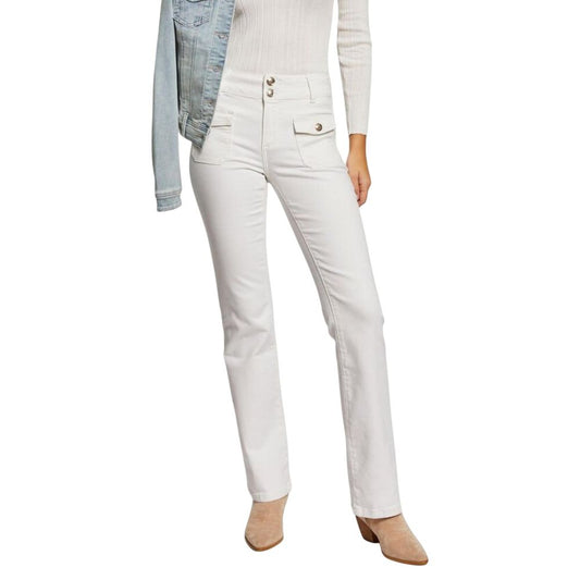 Morgan De Toi Women's Skinny Slim High Rise Stretch Denim Cotton Polyester Jeans - Beige
