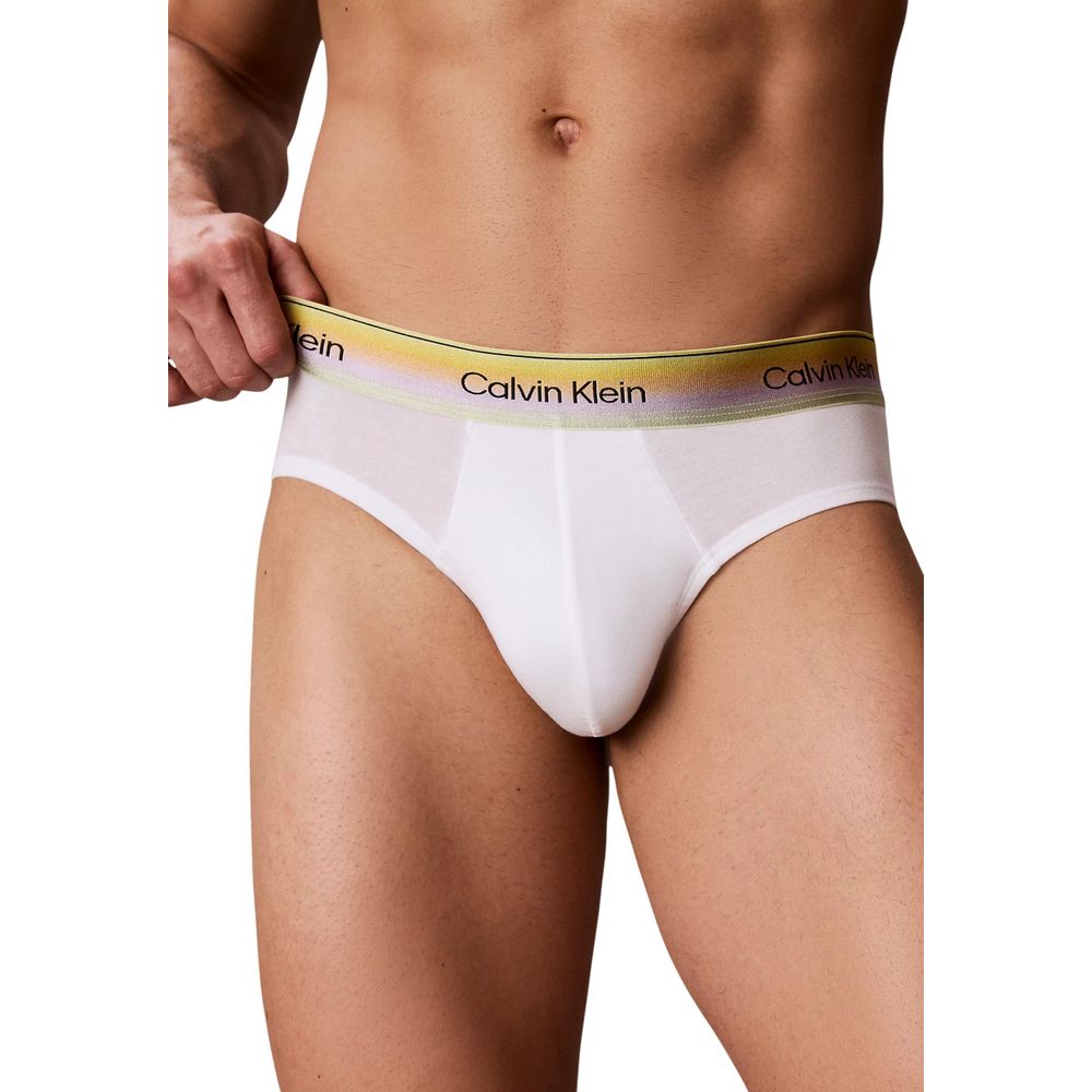 Underwear Briefs by Calvin Klein Underwear for men in stretch cotton gradient & white features a subtle silhouette, showcasing the subtle design of this Men's Stretch Cotton Underwear Briefs with a subtle fit.