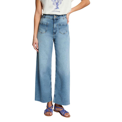 Morgan De Toi Blue Cotton Relaxed Fit Jeans