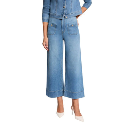 Morgan De Toi Light Blue Cotton Bootcut Jeans