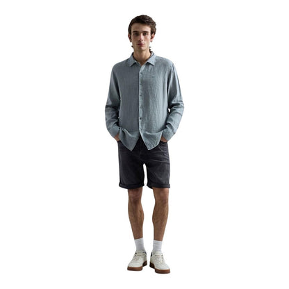 Replay Gray Cotton Bermuda Shorts
