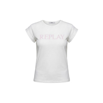 Replay White Cotton T-Shirt