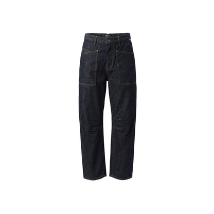 Replay Blue Cotton Mom Jeans