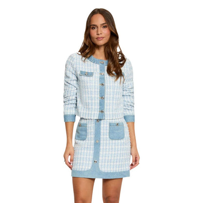 Morgan De Toi Blue Recycled Polyester Blazer