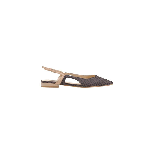 Liu Jo Women's Polyethylene & Polyurethane Low-Heel Platform Slingback Pumps Heels - Brown Patterned