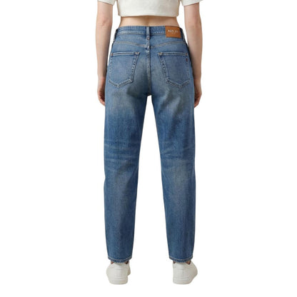 Replay Blue Cotton Relaxed Fit Jeans