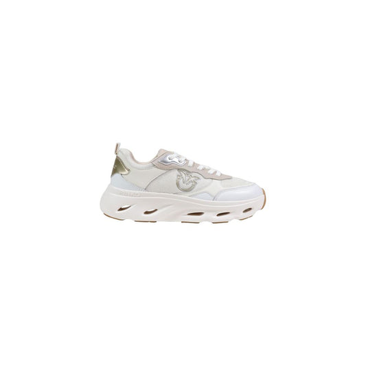 Sneakers by PINKO for women in polyester leather pink, white & signature presents a on trend silhouette from the Women's Chunky Polyester Leather Sneakers collection, showcasing a on trend chunky style for an elevated aesthetic.