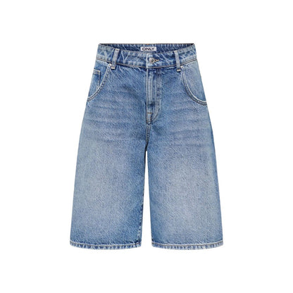 Only Blue Cotton Bermuda Shorts