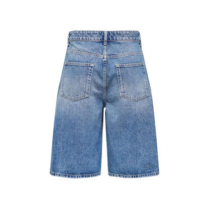 Only Blue Cotton Bermuda Shorts