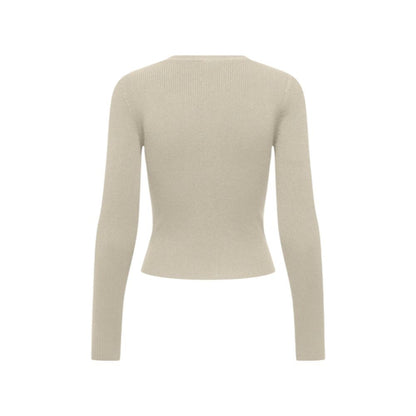 Only Beige Viscose Cardigan