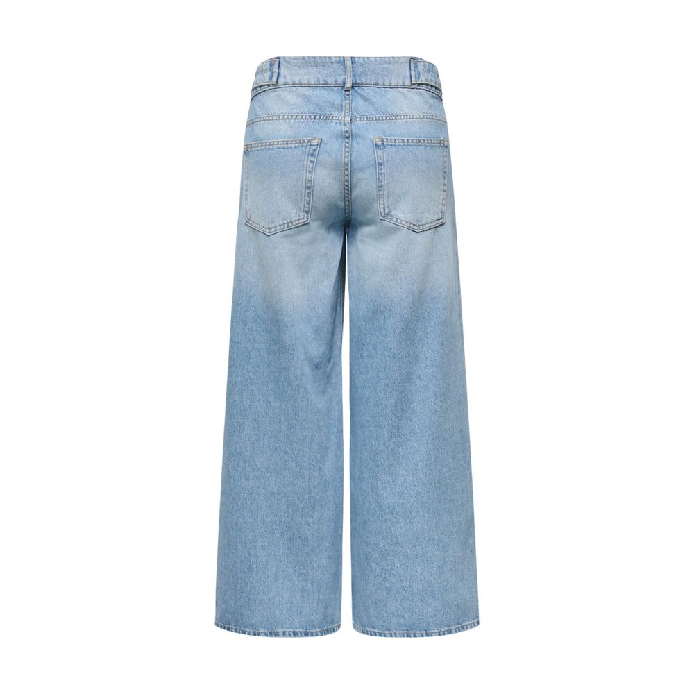 Only Light Blue Cotton Mom Jeans