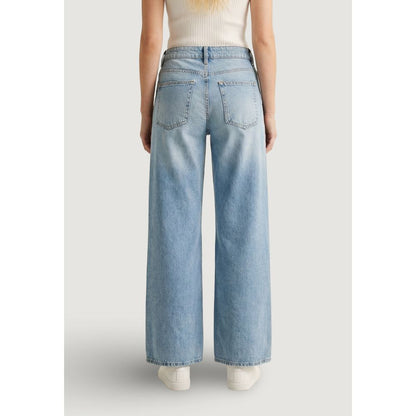 Only Light Blue Cotton Mom Jeans