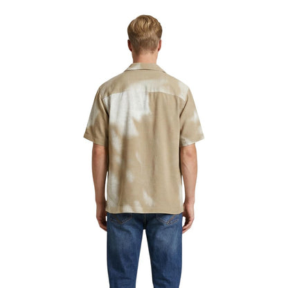 Only & Sons Beige Viscose Shortsleeve Shirt