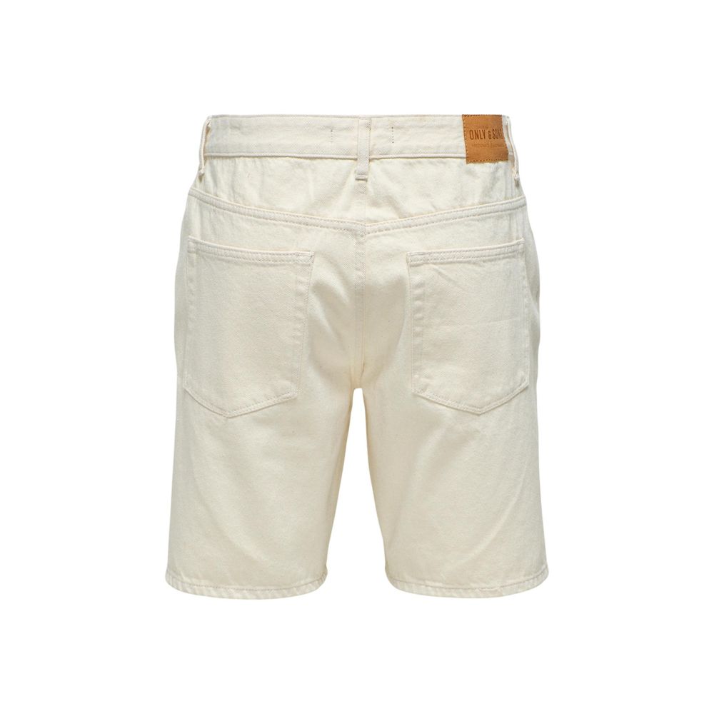 Only & Sons Beige Cotton Bermuda Shorts