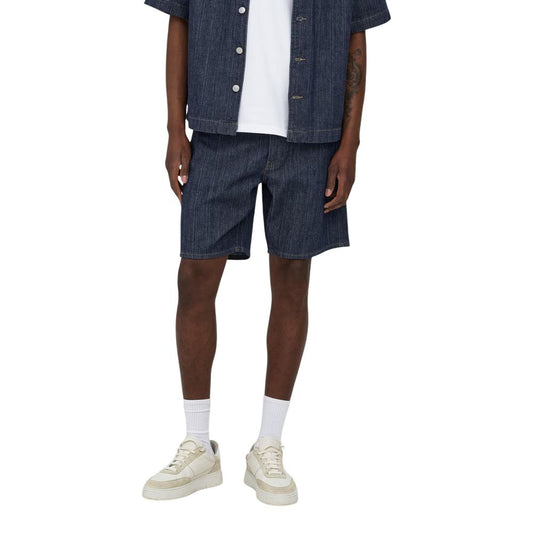 Denim Shorts by Only & Sons for men in denim cotton blue features an utilitarian chic relaxed-fit with a short and , creating a utilitarian chic silhouette perfect for elevated casual styling.