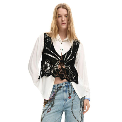 Desigual White Cotton Blouse