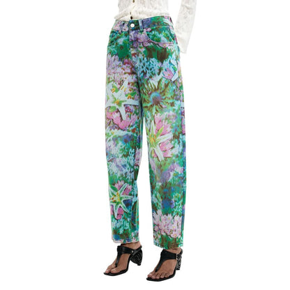 Desigual Blue Cotton Mom Jeans
