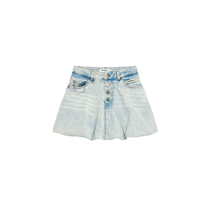 Desigual Blue Cotton Mini Skirt