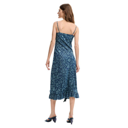 Desigual Blue Lyocell Long Dress