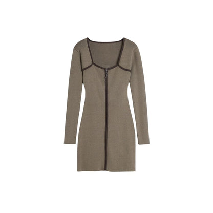 Desigual Brown Viscose Midi Dress