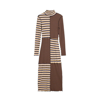 Desigual Brown Cotton Long Dress