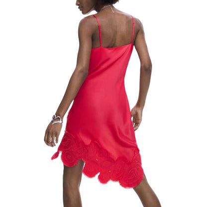 Desigual Pink Viscose Long Dress