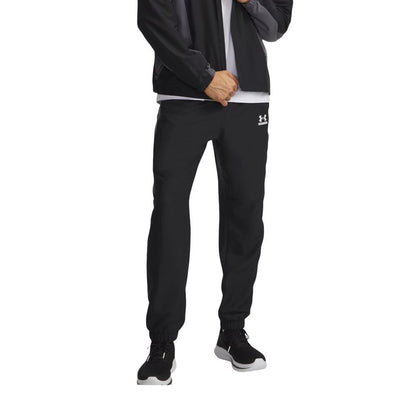 Under Armour Black And White Polyester Joggers (Workout Pants)