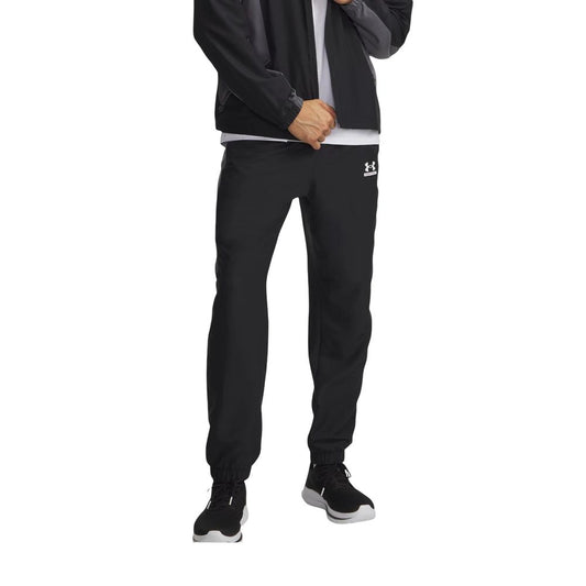 Joggers by Under Armour for men in polyester black, white & signature features a polished silhouette with a polished athletic & regular-fit, reaching a polished long and finished with a polished .