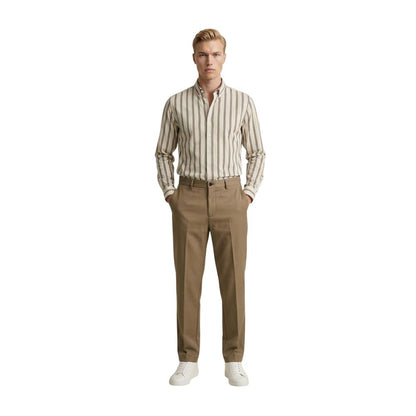 Gianni Lupo Beige Polyester Skinny Pants