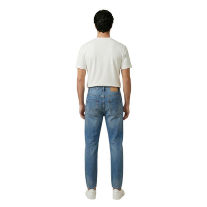 Gianni Lupo Blue Cotton Skinny Jeans