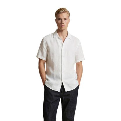 Gianni Lupo White Linen Shortsleeve Shirt