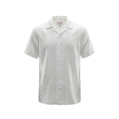 Gianni Lupo White Linen Shortsleeve Shirt