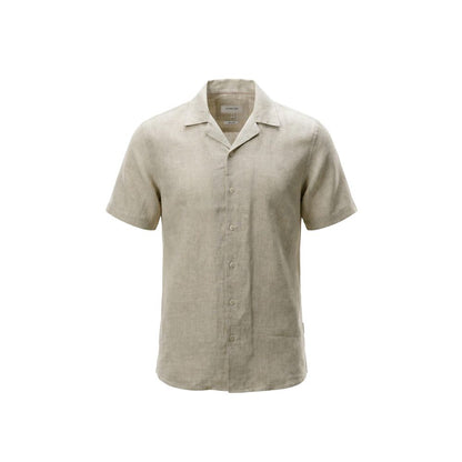 Gianni Lupo Beige Linen Shortsleeve Shirt