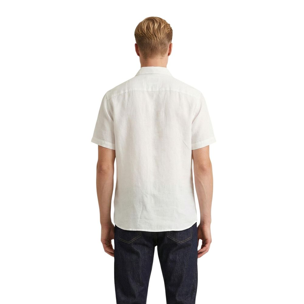 Gianni Lupo White Linen Shortsleeve Shirt