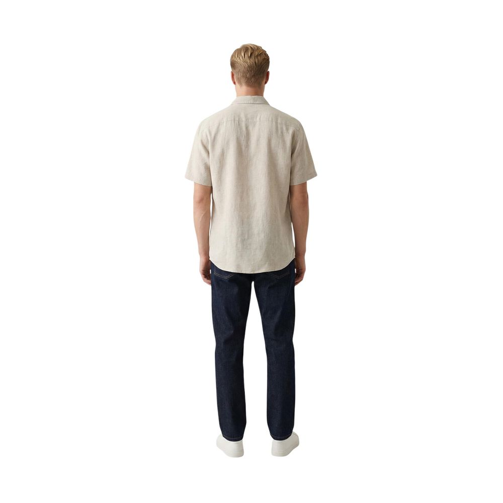 Gianni Lupo Beige Linen Shortsleeve Shirt