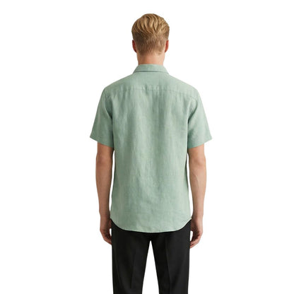 Gianni Lupo Green Linen Shortsleeve Shirt