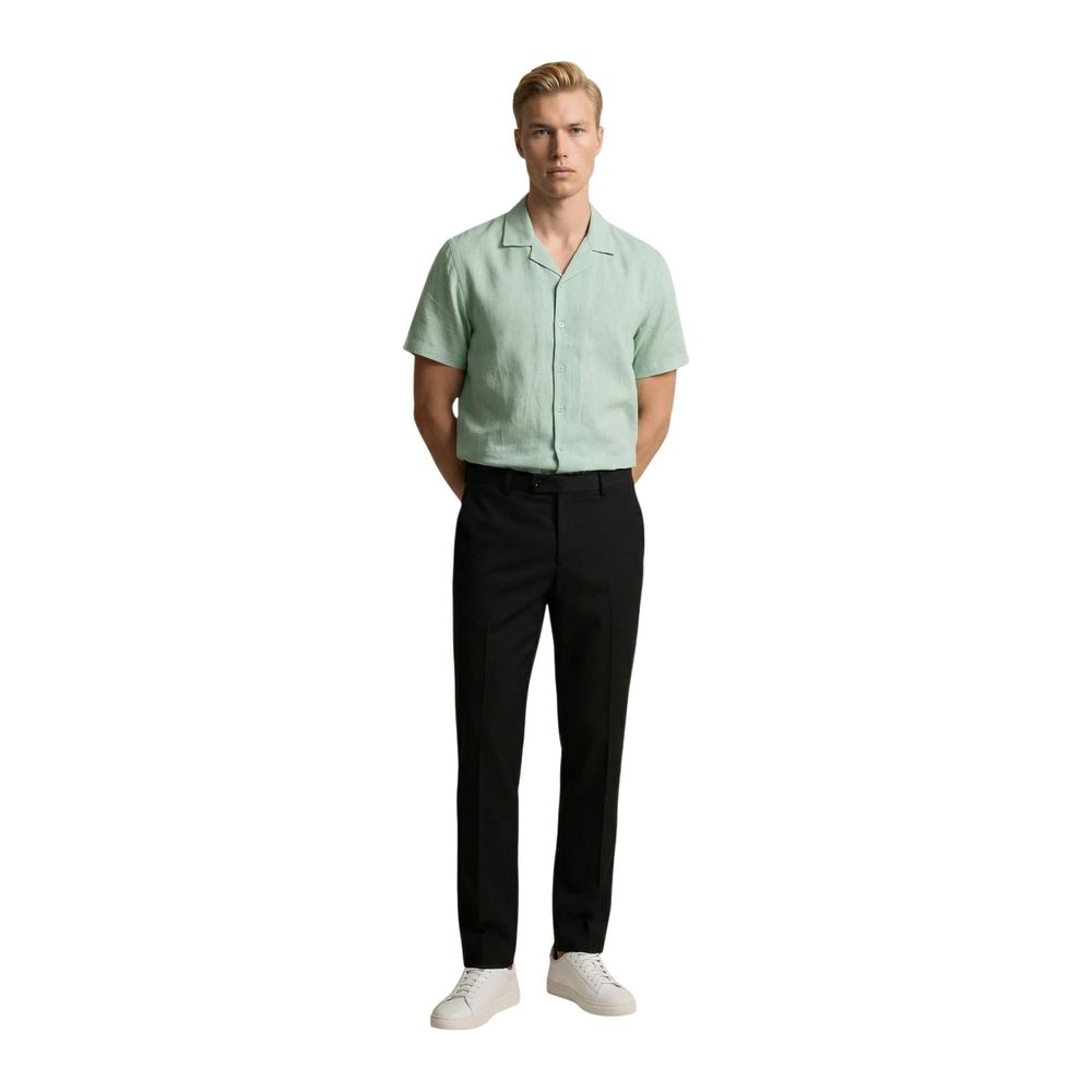 Gianni Lupo Green Linen Shortsleeve Shirt