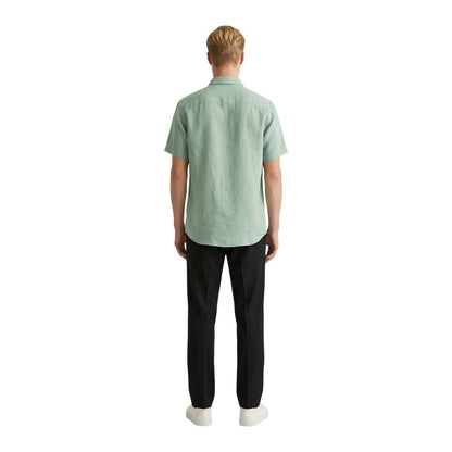 Gianni Lupo Green Linen Shortsleeve Shirt