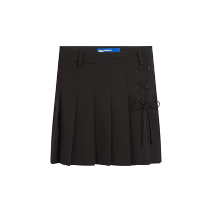 Karl Lagerfeld Black Polyester Mini Skirt