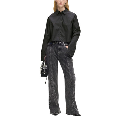 Karl Lagerfeld Black Organic Cotton Blouse