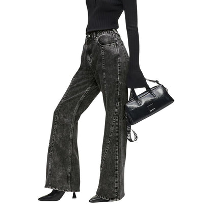 Karl Lagerfeld Black Recycled Cotton Mom Jeans