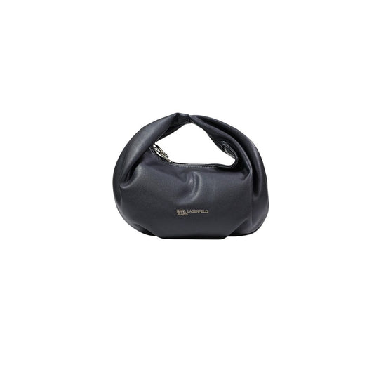 Small Shoulder Hobo Handbag by Karl Lagerfeld for women in polyethylene & polyurethane black & signature presents a ornamental silhouette, showcasing a secure zipper, ample , and versatile handle for a ornamental finish.