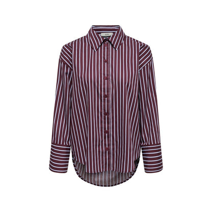 Jacqueline De Yong Bordeaux Cotton Blouse