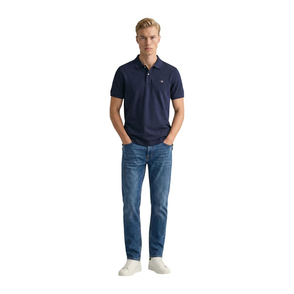 Gant Blue Cotton Polo Shirt