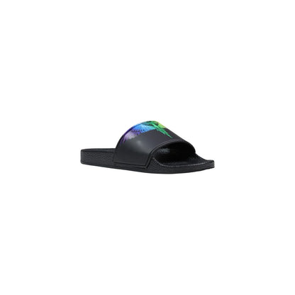 County of Milan Black Synthetic Slippers