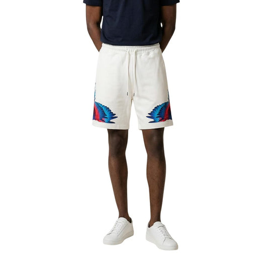 Bermuda Shorts by County of Milan for men in cotton cream presents a contemporary silhouette, showcasing a contemporary relaxed-fit with a refined short and elegant .