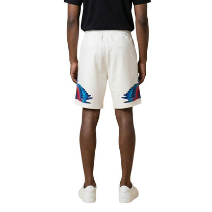 County of Milan Cream Cotton Bermuda Shorts